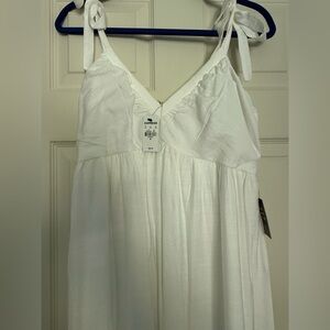 Express Ivory Gathered Dress